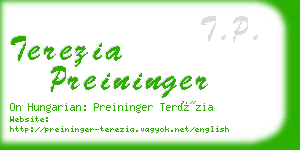 terezia preininger business card